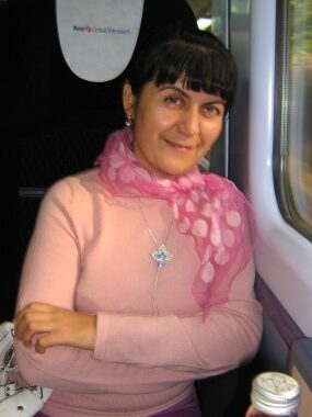 Farzaneh Khojandi on her way to Cardiff.