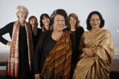 The Poets in this photo are (L-R) Carole Satyamurti, Katherine Pierpoint, Coral Bracho, Toeti Heraty, Jane Duran &amp; Gagan Gill
